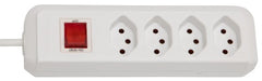 cleverLINE Steckdosenleiste mit Schalter 4-fach weiss 3m H05VV-F 3G1,0 *CH* - Produktbild