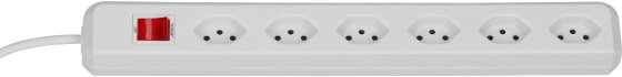 cleverLINE Steckdosenleiste 6-fach 90° weiss 3m H05VV-F 3G1,0 mit Schalter *CH*
- Produktbild