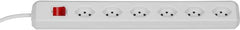 cleverLINE Steckdosenleiste 6-fach 90° weiss 3m H05VV-F 3G1,0 mit Schalter *CH*
- Produktbild