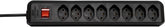 cleverLINE Steckdosenleiste 8-fach schwarz 5m H05VV-F 3G1,0 mit Schalter *CH* - Produktbild