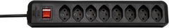cleverLINE Steckdosenleiste 8-fach schwarz 5m H05VV-F 3G1,0 mit Schalter *CH* - Produktbild