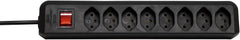 cleverLINE Steckdosenleiste 8-fach schwarz 5m H05VV-F 3G1,0 mit Schalter *CH* - Produktbild