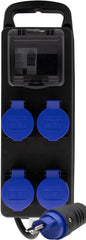 Portabler Stromverteiler BSV P T23/3 230V/16A FI, 4x T23 Steckdosen, Stecker T23, Kabel 2m H07RN 3G2.5 schwarz *CH* - Produktbild