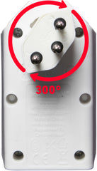 cleverLINE Abzweigstecker 2-fach weiss, drehbar bis 300° ohne Aufhänger *CH* - Produktansicht