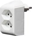 cleverLINE Abzweigstecker 2-fach weiss, drehbar bis 300° ohne Aufhänger *CH* - Produktbild