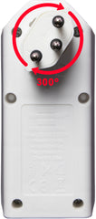 cleverLINE Abzweigstecker 3-fach weiss, drehbar bis 300° ohne Aufhänger *CH* - Produktansicht
