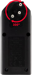 cleverLINE Abzweigstecker 2-fach schwarz mit Schalter, drehbar bis 300° ohne Aufhänger *CH* - Produktansicht