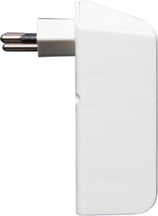 cleverLINE Abzweigstecker 2-fach weiss mit Schalter, drehbar bis 300° ohne Aufhänger *CH* - Produktansicht