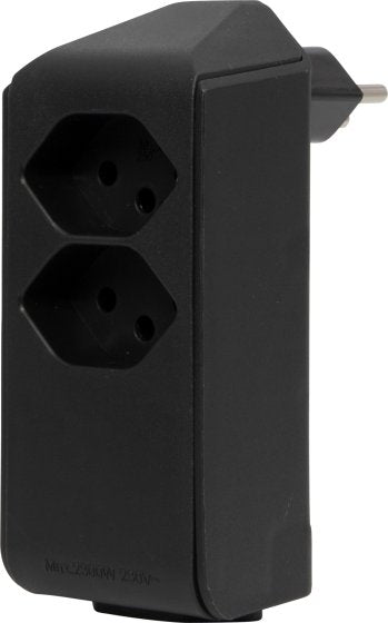 cleverLINE Abzweigstecker 2+1 fach schwarz, drehbar bis 300° ohne Aufhänger *CH*
- Produktbild