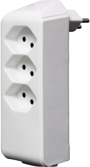 cleverLINE Abzweigstecker 3+1 fach weiss, drehbar bis 300° ohne Aufhänger *CH*
- Produktbild