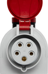 Kombi-Wandsteckdose mit CEE 400V/16A und T25 5-polig IP44 - Produktansicht