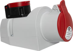 Kombi-Wandsteckdose mit CEE 400V/16A und T25 5-polig IP44 - Produktbild