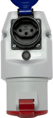 Kombi-Wandsteckdose mit CEE 400V/32A 5-polig und T13 230V/10A 3-polig IP44 - Produktansicht