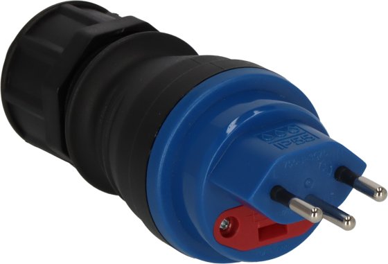 Montagestecker Typ T13 mit Feinsicherung 10A, 230V/10A, IP55 - Produktbild