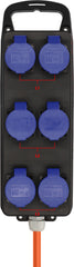 Portabler Stromverteiler BSV P CEE/5, 6x T23 (IP55), 2m N07V3V3 5G2,5 orange - Produktansicht