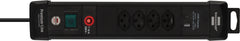 Premium-Line Steckdosenleiste 4-fach mit USB C PD 30W und USB A 18W schwarz 3m H05VV-F 3G1,5 - Produktansicht
