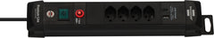 Premium-Line Steckdosenleiste 4-fach mit USB C PD 30W und USB A 18W schwarz 3m H05VV-F 3G1,5 - Produktbild