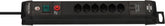 Premium-Line Steckdosenleiste 6-fach mit USB C PD 30W und USB A 18W schwarz 3m H05VV-F 3G1,5 - Produktbild