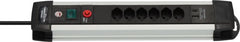 Premium-Alu-Line Steckdosenleiste 6-fach mit USB C PD 30W und USB A 18W 3m H05VV-F3G1,5 - Produktbild