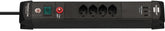 Premium-Line Steckdosenleiste 4-fach (Typ T13) mit 2x USB C PD 65W und USB A 18W schwarz, 3m H05VV-F 3G1,5 - Produktbild