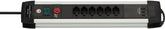 Premium-Alu-Line Steckdosenleiste 6-fach (Typ T13) mit 2x USB C PD 65W und USB A 18W, 3m H05VV-F3G1,5 - Produktbild