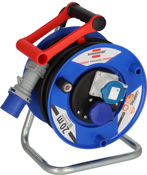 Garant CEE/3 Camping-Kabeltrommel ST 240 IP44, 1x CEE 16A/230V, 1x Typ T23 (IP55), 20m H07RN-F 3G2.5 - Produktbild