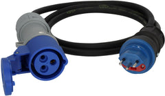 Professional Adapterkabel IP44, CEE/3 auf Typ T13 (IP55) mit FS 10A, 1.5m H07RN-F 3G1,5 - Produktansicht