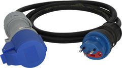 Professional Adapterkabel IP44, CEE/3 auf Typ T13 (IP55) mit FS 10A, 1.5m H07RN-F 3G1,5 - Produktansicht