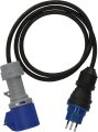 Professional Adapterkabel IP44, CEE/3 auf Typ T13 (IP55) mit FS 10A, 1.5m H07RN-F 3G1,5 - Produktbild