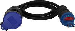 Professional Adapterkabel IP44, Typ T13 (IP55) mit FS 10A auf Typ T23 (IP55), 1.5m H07RN-F 3G1,5 - Produktansicht