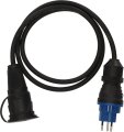 Professional Adapterkabel IP44, Typ T13 (IP55) mit FS 10A auf Typ F (IP44), 1.5m H07RN-F 3G1,5 - Produktbild