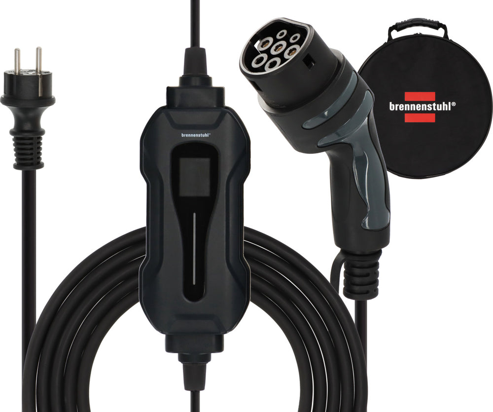 Tragbares EV Ladegerät Typ 2 Schutzkontakt 2,3KW mit 8m Kabel - Produktbild