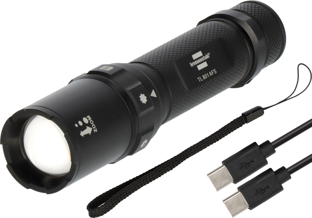 Akku Fokus Selektor LED Taschenlampe TL 801 AFS, IP44, 800lm - Produktbild