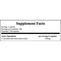 L-Tyrosine 500mg - 100caps