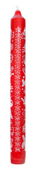 Adventskalenderkerze Weihnachten Siebdruck Rot, 30 x 250 mm, Stück