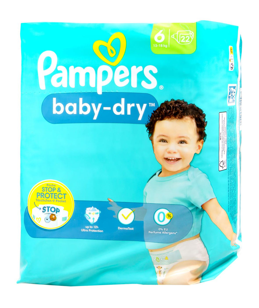 Pampers Baby Dry Windeln Größe 6 (13 - 18kg), 22 er