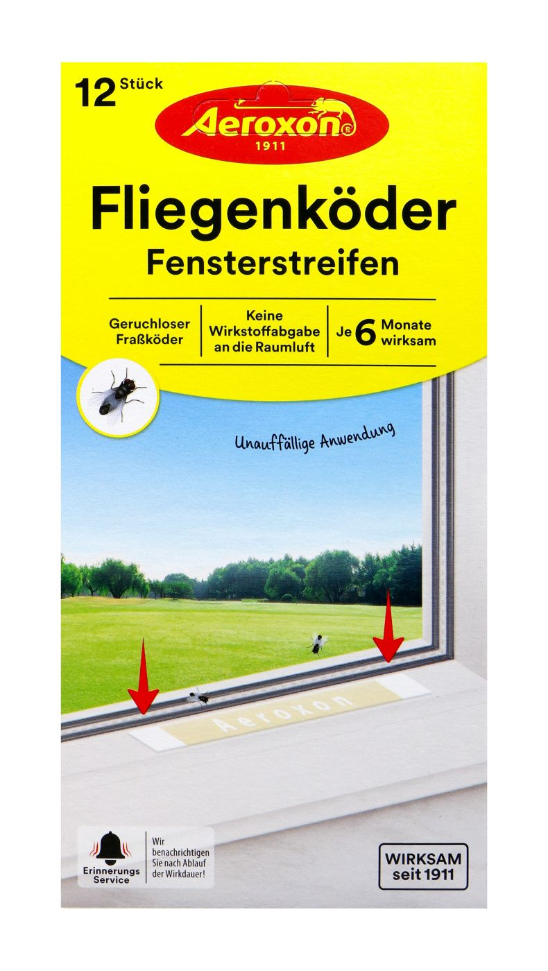 Aeroxon Fensterstreifen Fliegenköder 20 g, 12 er