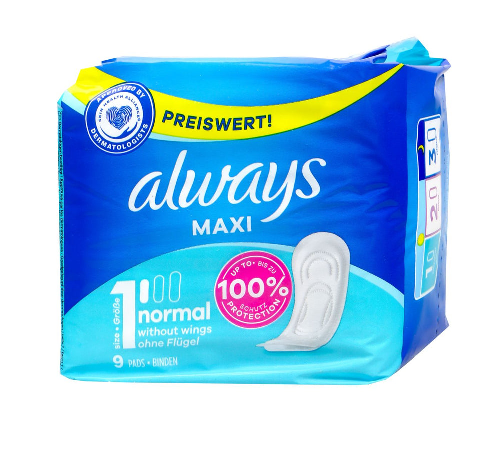 Always Maxi Binden Classic Sparpaket, 9 er