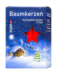 Baumkerzen Rot, 12/250, 4 Stk.