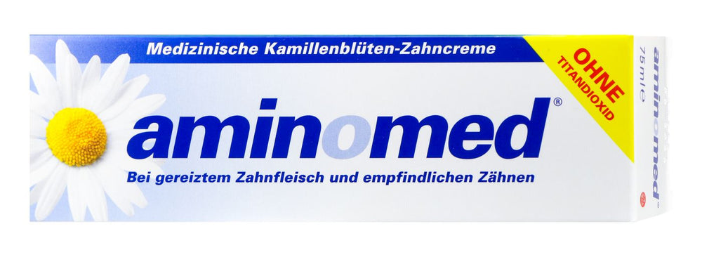 Aminomed Zahncreme Kamillenblüten ohne Titanoxid, 75 ml