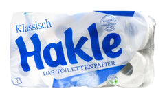 Hakle Tolilettenpapier 3-lagig klassisch weiß, 8x150 Blatt