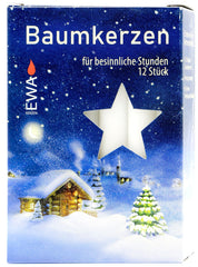 BaumKerzen Weiß, 12 / 250, 4 er