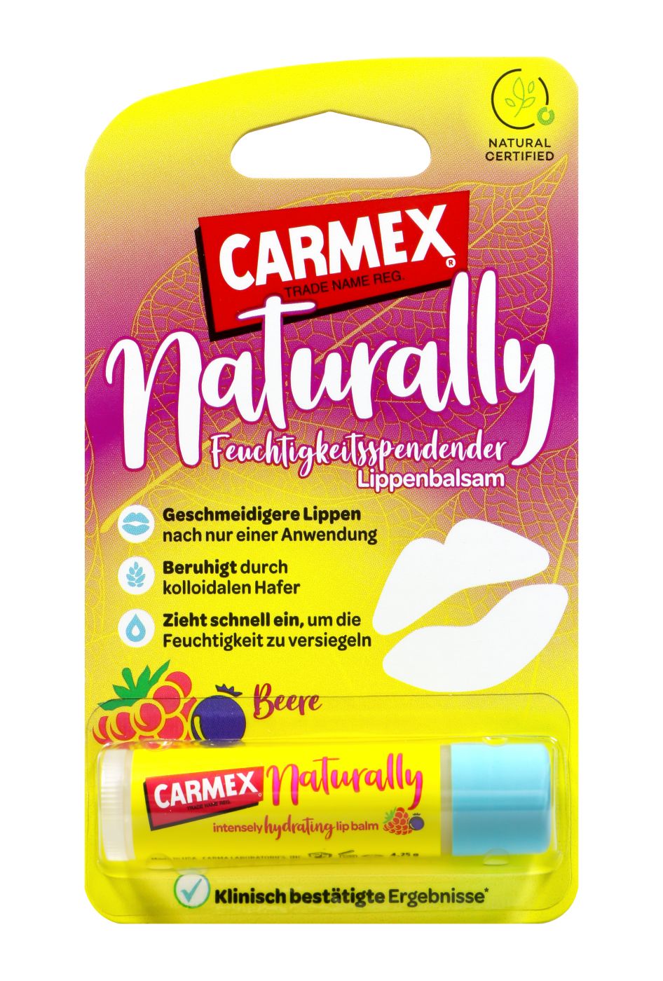 Carmex Naturally Stick Berry Lippenbalsam, 4,25 g