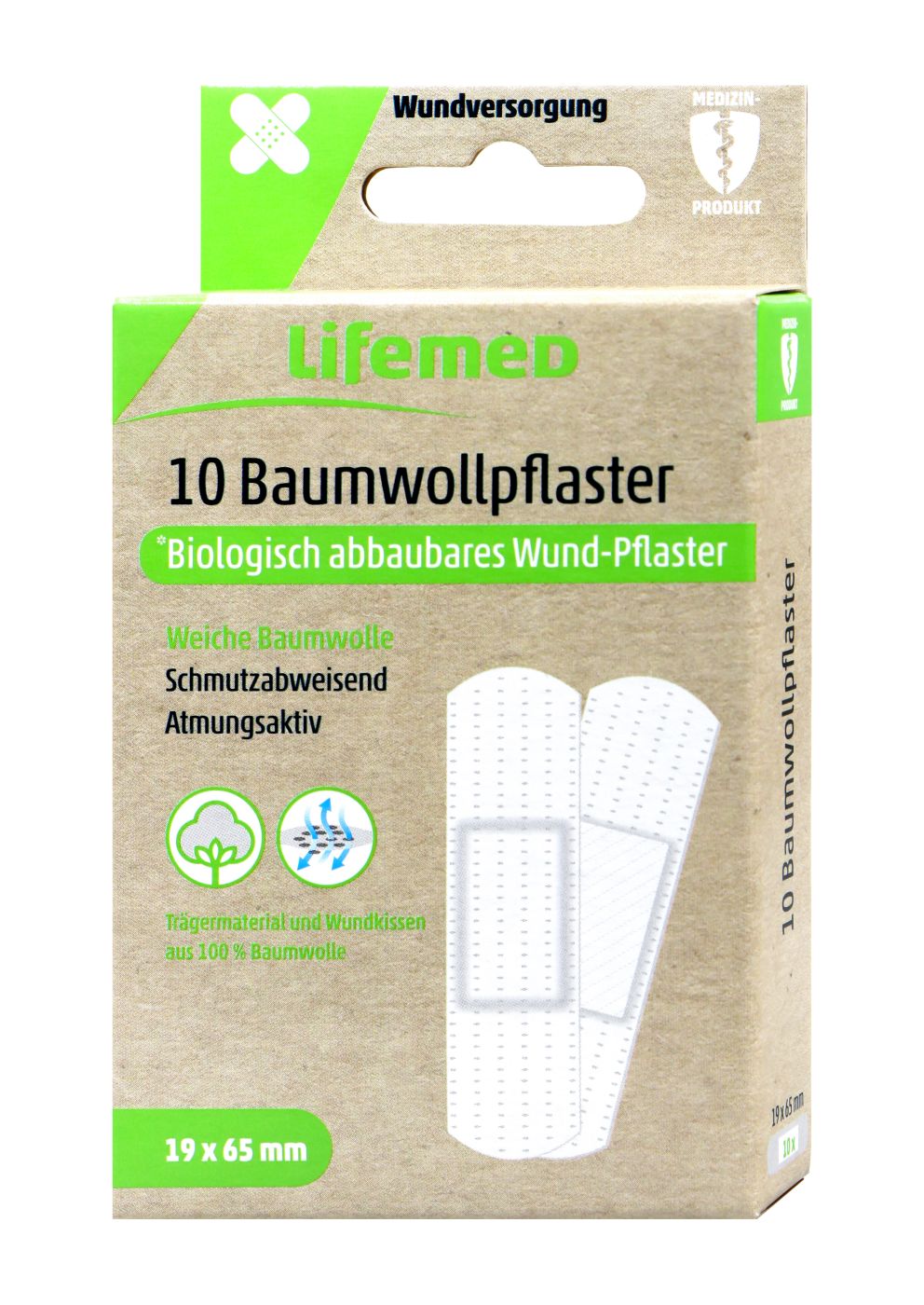 Lifemed Baumwollpflaster, 10 er