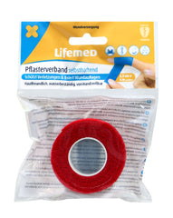 Lifemed Selbsthaftender Pflasterverband farbig sortiert, 2,5cm x 4 Meter