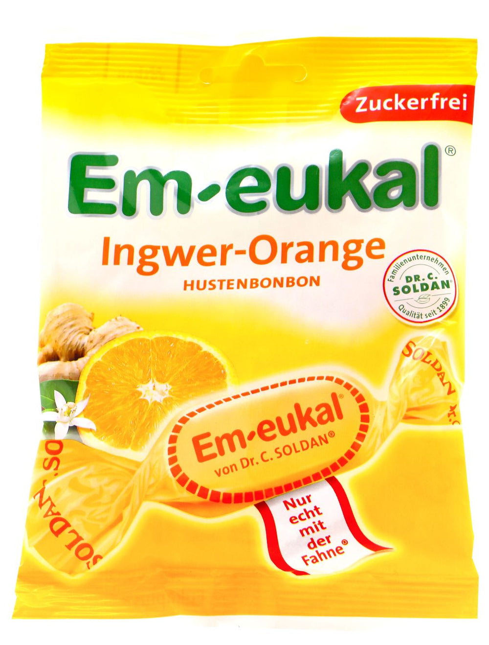 Em-Eukal Ingwer-Orange Zuckerfrei, 75 g