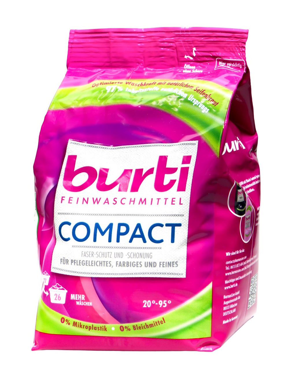 Burti Compact Feinwaschmittel für Farbiges und Feines 1,3kg, 26 WL