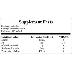 Sunflower Lecithin 1200mg - 100softgels