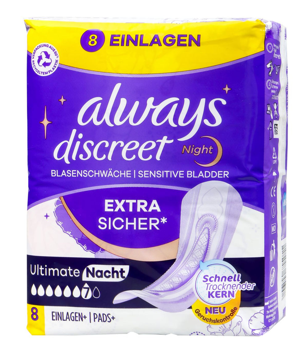 Always discreet Inkontinenz Einlage Ultimate Night, 8 er