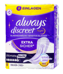 Always discreet Inkontinenz Einlage Ultimate Night, 8 er
